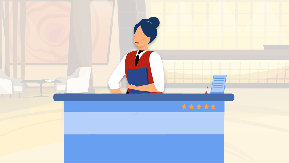 Hotelier standing at Front Desk looking immaculate and smart. by MY RANGGO Hospitality Magazine Philippines