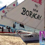 Paraws line Cagban beach on opening day Boracay 2018