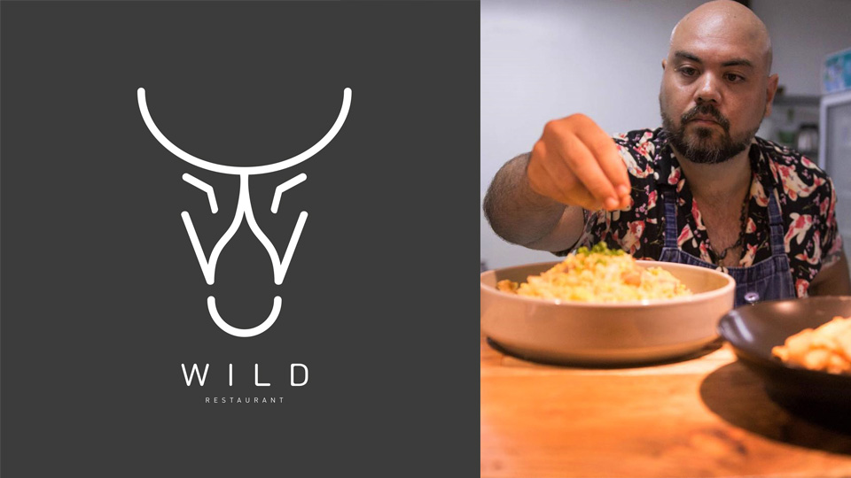 Wild Restaurant Logo and chef Andrew Malarky Siargao Philippines