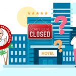 Person standing in front of a closed hotel wanting to work