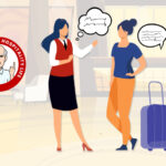 Hotelier and guest talking in the lobby: Article Listening Skills Do You Listen To Reply by MY RANGGO Hospitality Magazine