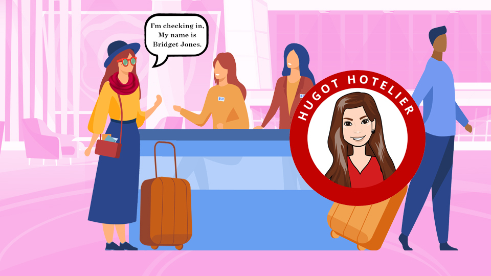 Celebrity checking in to a hotel under the fake name Bridget Jones. Article The 5 Commandments of Guest Privacy by MY RANGGO Hospitality Magazine