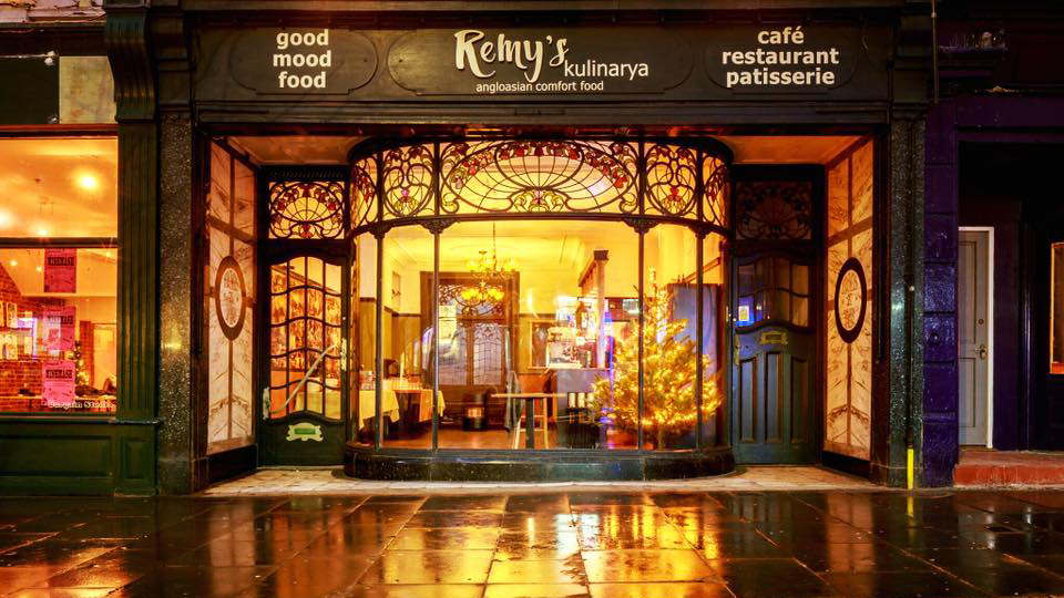 Frontage of Remy’s Café Kulinarya, on Kings Road, St. Leonards on Sea, East Sussex: Article Filipino Restaurant wins UK Award by MY RANGGO Hospitality Magazine