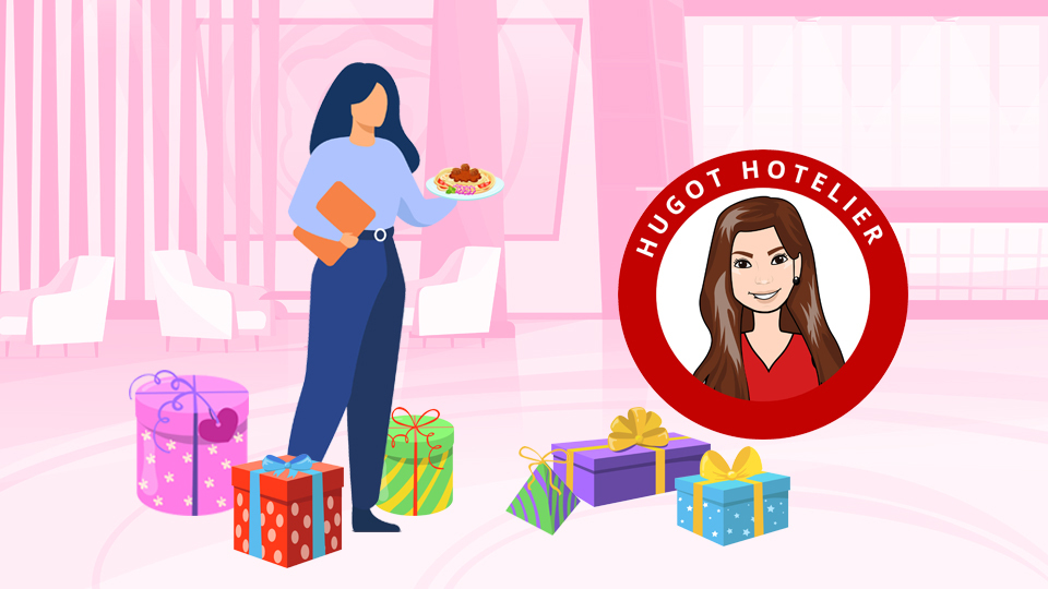 Woman surrounded by presents and holding a plate of food. Article 10 Hotelier owned businesses to support by MY RANGGO Hospitality Magazine