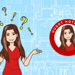 Avatar of Hugot Hotelier, question and exclamation marks around her head, background is an architecture blueprint. Article Hotel Design Faults by MY RANGGO Hospitality Magazine