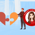 A male and a female hotelier each holding half of a heart jigsaw piece. Hotelier Love Stories by MY RANGGO Hospitality Magazine Philippines