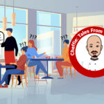 A restaurant full of customers turning to stare at someone ordering a Cheeseburger without cheese. Article: Weird Food Requests by MY RANGGO Hospitality Magazine