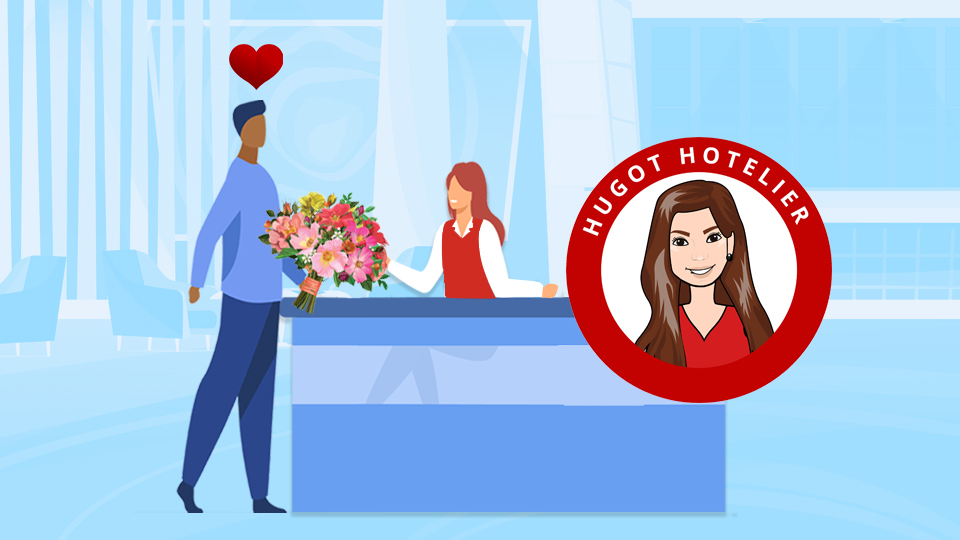 A man presenting flowers to a hotelier at Front Desk: 10 Things you need to suck up when dating a hotelier by MY RANGGO Hospitality Magazine