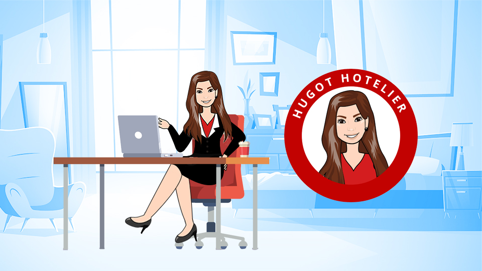 Hugot Hotelier PH avatar say at a desk in front of a silver laptop