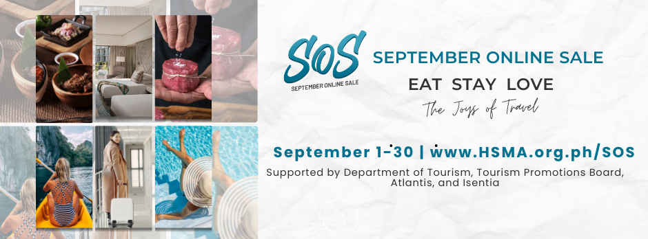 Banner for September Online Sale, an annual discounted travel sale for destinations in the Philippines