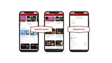 photo images of the RANNGO App, showing RANGGO Deals & the RANGGO Feedback
