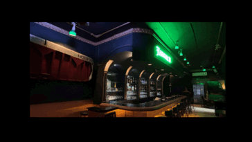 Photo of the long bar at Hangar 18, a Music Bar & Bistro in Ermita, Malate Philippines