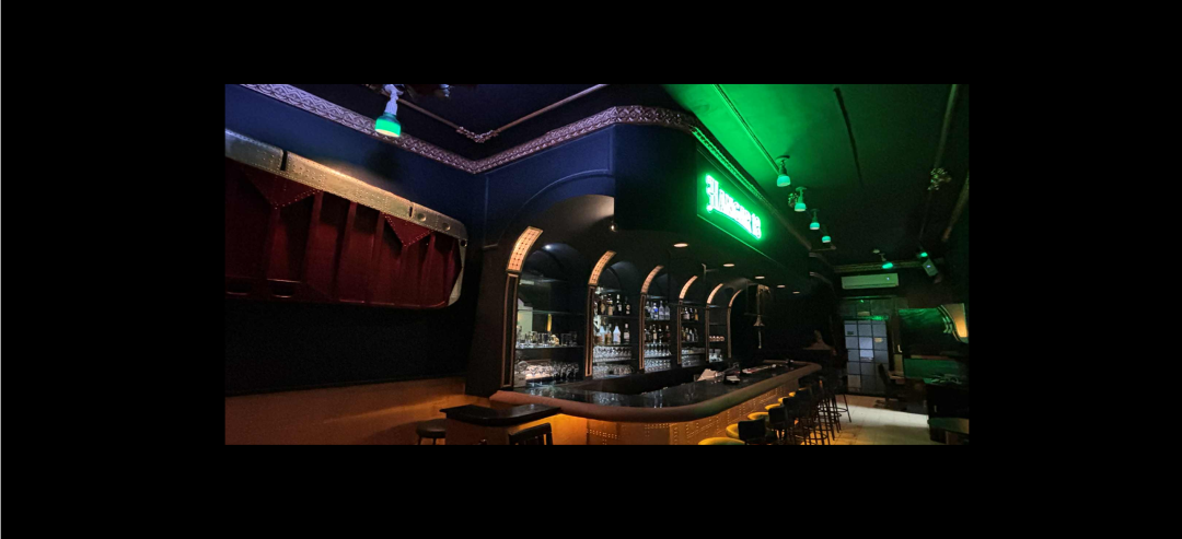 Photo of the long bar at Hangar 18, a Music Bar & Bistro in Ermita, Malate Philippines