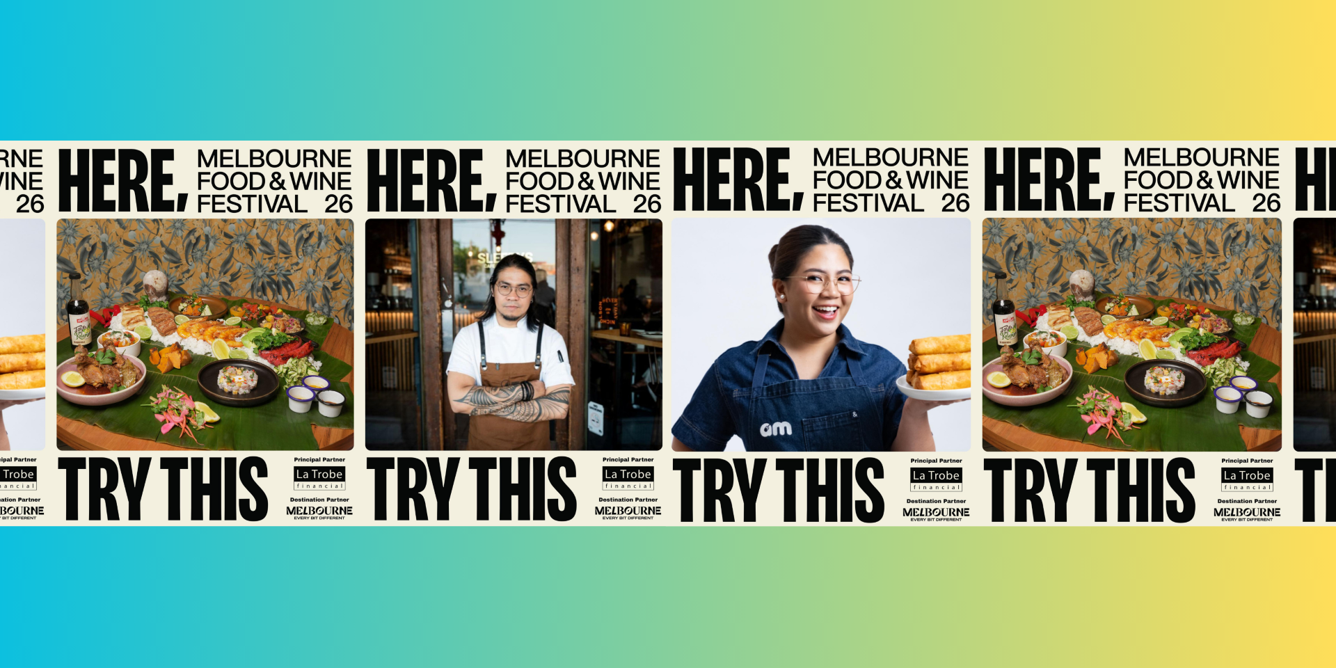 Banner Poster featuring Filipino Food Creators Abi Marquez and Chef Morris Danzen Catanghal and the Melbourne Food and Wine Festival 2026